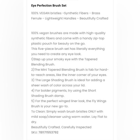 F.A.R.A.H Silver Makeup Eye Perfection Brush Set - Picture 2 of 9